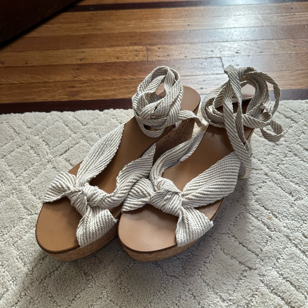 Jimmy Choo wedge platform sandals size 40 1/2, worn once. Runs small